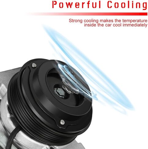 ضاغط تكييف الهواء Cciyu مناسب لـ Cadillac Deville 4.6L 2000-2005 AC مضخة AC مع القابض 2012-2013 لـ Chevrolet Silverado 1500 4.3L in Saudi Arabia
