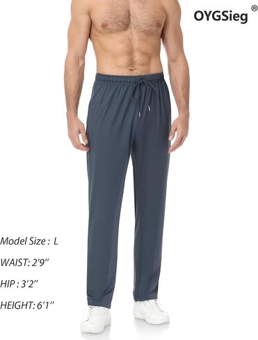 4 Pack Mens Athletic Sweatpants with Zipper Pockets,Track Pants Joggers for Men,Workout Casual Hiking Jogging Pants Men in Kuwait
