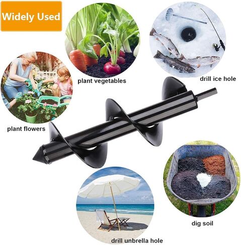 8x18cm حفار تمرين حديقة ، مثقاب مزارع التربة ، 3/8 بوصة سداسي سداسي ، زهور زهور زهور الحفر لحفر الثقوب المزروعة ، أداة DIY لزراعة أشجار الشجيرات ، بعد الفتحة لمبة حفار. in Kuwait
