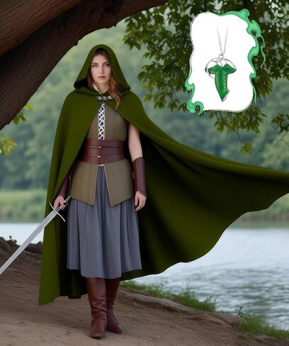 Hooded Renaissance Cloak for Men, Adult Medieval Renaissance Costume with Hood, Velvet Cape Halloween Dress Up in Kuwait