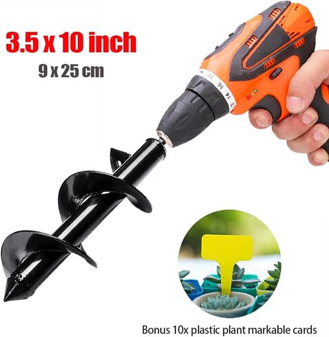8x18cm حفار تمرين حديقة ، مثقاب مزارع التربة ، 3/8 بوصة سداسي سداسي ، زهور زهور زهور الحفر لحفر الثقوب المزروعة ، أداة DIY لزراعة أشجار الشجيرات ، بعد الفتحة لمبة حفار. in Kuwait