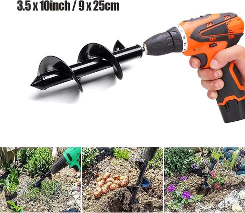 8x18cm حفار تمرين حديقة ، مثقاب مزارع التربة ، 3/8 بوصة سداسي سداسي ، زهور زهور زهور الحفر لحفر الثقوب المزروعة ، أداة DIY لزراعة أشجار الشجيرات ، بعد الفتحة لمبة حفار. in Kuwait