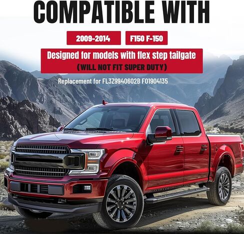 HECASA CENTER مرنة مرنة Flex Step Tailgate Cap Pad Molding مع زر الإصدار متوافق مع 2015 2016 2017 2018 2019 2020 F150 F-150 استبدال FL3Z9940602B in Saudi Arabia