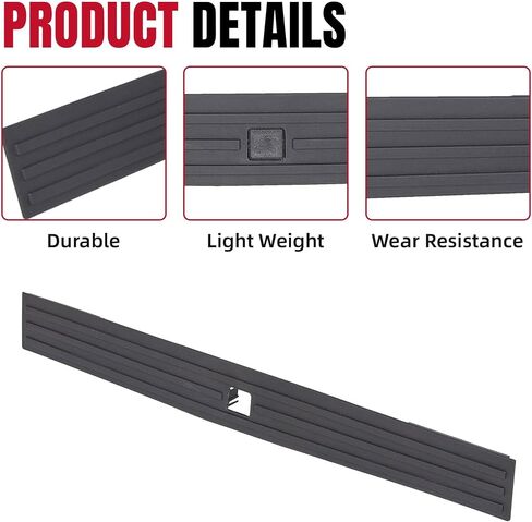HECASA CENTER مرنة مرنة Flex Step Tailgate Cap Pad Molding مع زر الإصدار متوافق مع 2015 2016 2017 2018 2019 2020 F150 F-150 استبدال FL3Z9940602B in Saudi Arabia