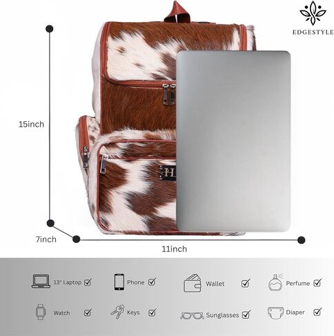 Womens Cowwhide Bagpack Bagpack Casure Diaper Bag Print Print Bag Patchwork Pattern Pattern Backpack Weekender Counter Bag in Kuwait