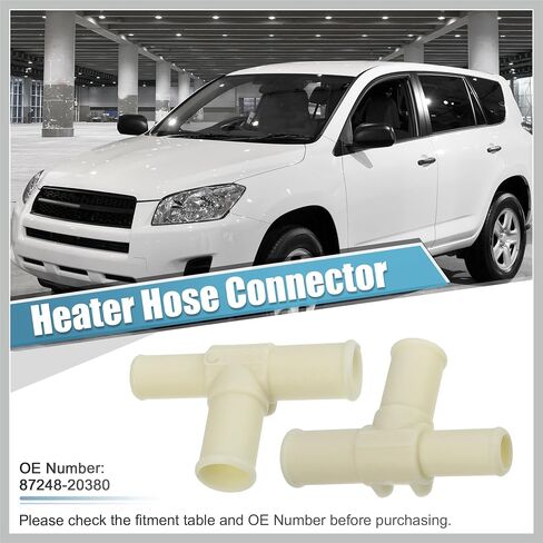 2Pcs Heater Water Pipe for Toyota RAV4 2006 2007 2008 2009 Heater Hose Tee Heater Pipe T-Connector Replace 87248-20380 8724820380 Replacement Car Parts in Saudi Arabia