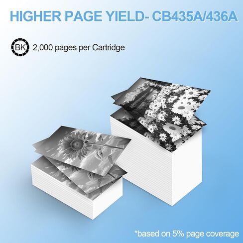 خرطوشة حبر 35A 36A متوافقة مع 2pk لاستبدال خرطوشة الحبر العالمية HP 35A CB435A 36A CB436A لـ Laserjet P1005 P1006 P1505 P1505n M1522n M1522nf M1120n M1120a in Saudi Arabia