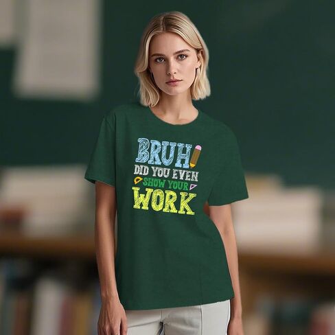 MAIHUN Math Teacher Shirt for Women Funny Teaching Tshirt Math Teacher Life Tee Tops in Kuwait