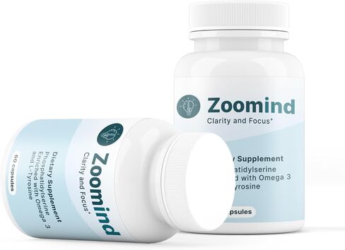 Zoomind Dietary Supplement. Promotes Clarity and Focus. Rich in Omega-3, Phosphatidylserine (PS), and L-Tyrosine. Supports Healthy Brain Function, 60 Capsules in Saudi Arabia