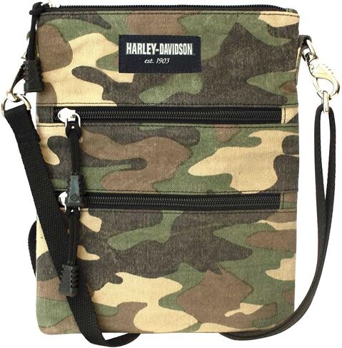 Harley-Davidson Women's Camo Print Cotton Canvas Crossbody/Clip Bag Purse in Saudi Arabia