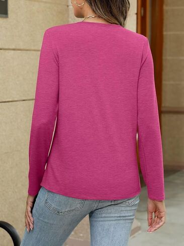 ORANDESIGNE Women's Long Sleeve Shirts Casual Fall Ladies Tunics Tops in Saudi Arabia