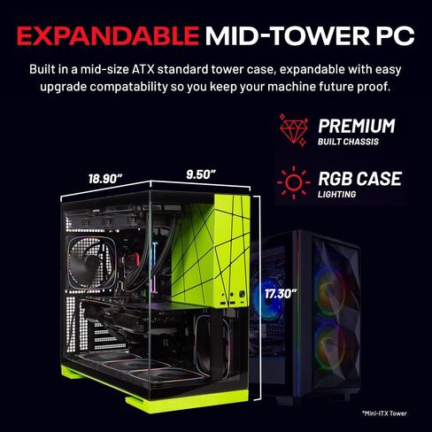 Skytech Legacy 4 Gaming PC Desktop ، Ryzen 9 9950x3d 4.3 GHz (5.7GHz Turbo) ، NVIDIA RTX 5090 32GB ، X870 BOARD ، 2TB GEN5 NVME SSD ، 64GB DDR5 RAM 6000 RGB ، 1200W GOLD ATX 3 PSU ، WI-FI ، WIN 11 in Saudi Arabia