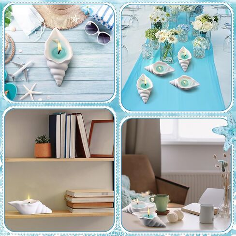 4 PCS Seashell Beach Candles المصنوعة يدويًا السلحفاة المعطرة الشموع in Saudi Arabia