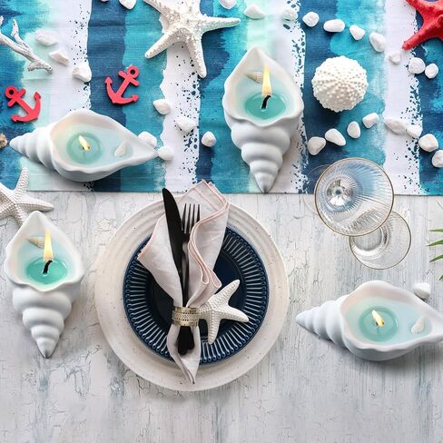 4 PCS Seashell Beach Candles المصنوعة يدويًا السلحفاة المعطرة الشموع in Saudi Arabia