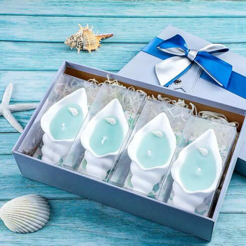 4 PCS Seashell Beach Candles المصنوعة يدويًا السلحفاة المعطرة الشموع in Saudi Arabia