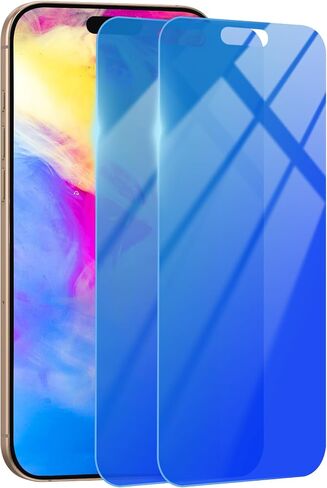 عبوتان من واقي شاشة الخصوصية لهاتف iPhone 16 Plus 9H من الزجاج المقسى [ملون-أزرق] [إطار سهل التركيب] [مضاد للضوء الأزرق] خاص لـ 16Plus 6.7 بوصة، مضاد للفقاعات، تغطية كاملة in Saudi Arabia