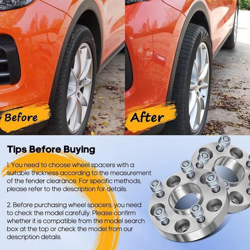 OCPTY 2Pc 25mm (1") 5x114.3 Hubcentric Wheel Spacers 5x4.5 to 5x4.5 64.1mm 12x1.5 Wheel Spacers fit for 2015-2017 for TLX 2006-2015 for Civic in Saudi Arabia