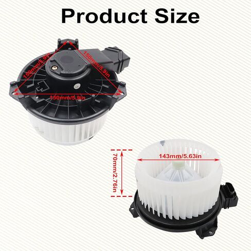 12V Cab Blower Motor with Impeller fit for Kubota Tractor M6060 M8540 M7060 M126 M5140 M7040 M9960 M6040 M135 M100 M5040 M9540 M8560 3C581-72151 272700-0350 Heater Blower Motor with Fan Cage in Saudi Arabia
