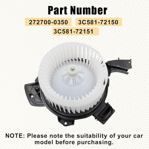 12V Cab Blower Motor with Impeller fit for Kubota Tractor M6060 M8540 M7060 M126 M5140 M7040 M9960 M6040 M135 M100 M5040 M9540 M8560 3C581-72151 272700-0350 Heater Blower Motor with Fan Cage in Saudi Arabia