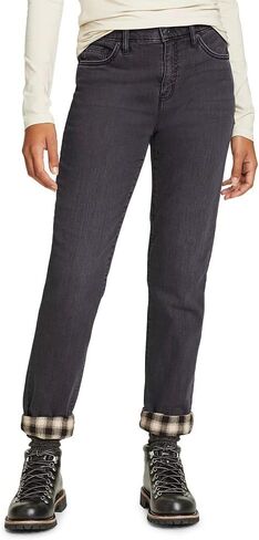 Eddie Bauer Women's Boyfriend Flannel-Lined Jeans in Saudi Arabia