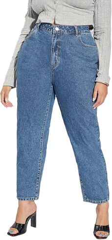 Leijijeans بالإضافة إلى حجم النساء للجينز مباشرة مناسبة جينز عالي التمدد in Kuwait