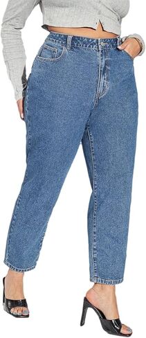 Leijijeans بالإضافة إلى حجم النساء للجينز مباشرة مناسبة جينز عالي التمدد in Kuwait