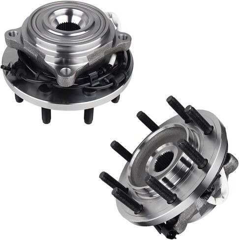 Detroit Axle-6pc مجموعة محامل العجلات الأمامية لعام 2014-2018 RAM 2500 ، 2013-2018 RAM 3500 ، 2 Wheel Bearing Hubs 2 Stabilizer Sway Bar Links 2 Ball Ball Points 2015 22016 2017 acplication in Kuwait