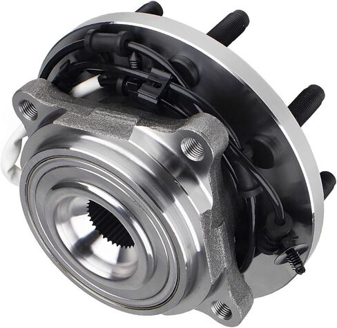 Detroit Axle-6pc مجموعة محامل العجلات الأمامية لعام 2014-2018 RAM 2500 ، 2013-2018 RAM 3500 ، 2 Wheel Bearing Hubs 2 Stabilizer Sway Bar Links 2 Ball Ball Points 2015 22016 2017 acplication in Kuwait