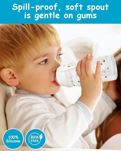 Sippy Cup Nipple for Nuk Sippy Cup & Learner Cup, Not for Nuk Bottle, Soft 100% Silicone Sippy Spout, 6m+, Variable Flow, 6 Count in Kuwait
