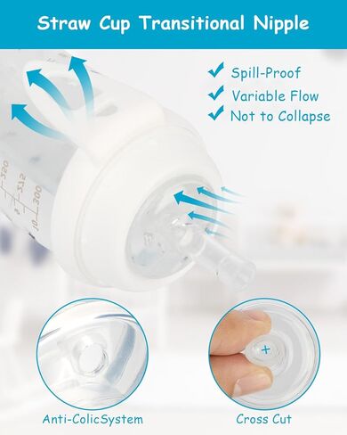 Sippy Cup Nipple for Nuk Sippy Cup & Learner Cup, Not for Nuk Bottle, Soft 100% Silicone Sippy Spout, 6m+, Variable Flow, 6 Count in Kuwait