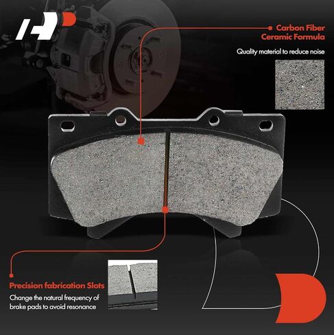 A-Premium 13.92 in(353.5 mm) Front Drilled and Slotted Disc Brake Rotors + Ceramic Pads Kit Compatible with Select Toyota and Lexus Models- Sequoia 08-21, Tundra 07-21, Land Cruiser 16-20, LX570 16-20 in Saudi Arabia