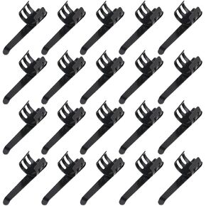 20Pcs Portable LED Flashlight Pocket Clip Pen Holder, Black, 1.73in