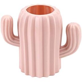 Cactus Pen Holder Cactus Pen Pencil Container, Creative Container Stationery Storage Box Brush Holder, Desktop Supplies Pen Cups Cosmetic Makeup Brush Holder for Student (blue)
