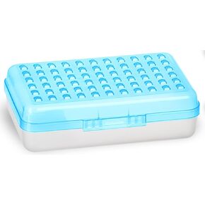 Enday Pencil Box Red, Plastic Pencil Case, Multipurpose Storage Long Ruler Length Utility Box Organizer with Snap Closure for Home and Office