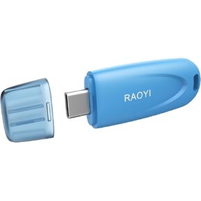 RAOYI 256GB USB C Flash Drive USB 3.1 Type C Flash Drive USB-C Thumb Drive Portable Memory Stick with Keyring Hole High-Speed Pen Drive for Laptop Smartphone Tablet Mac Type-C Devices, Blue