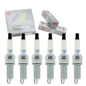 6 pc NGK Laser Iridium Spark Plugs compatible with Hyundai Santa Fe 3.3L 3.5L V6 2010-2018