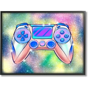 Stupell Industries Bold Sparkle Video Gaming Controller Illustration, Design by Ziwei Li