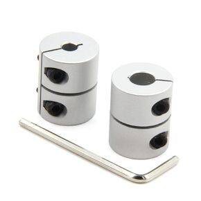 Zeberoxyz 2PCS Shaft Coupling 8mm to 8mm Aluminum Alloy Joint 25mm Length 20mm Diameter Stepper Motor Connector Rigid Coupler for 3D Printer CNC Machine DIY Model (8x8mm, D20 L25)