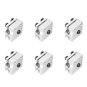 6 pcs/lot Volcano Eruption Heat Block Hot End for 1.75/3mm Filament Aluminium Extruder J-Head Heater Block fit for E3D Volvano Print Head Hot End Heating Block for 3D Printers Part