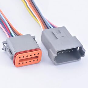 12 Pin Automotive Sealed Electric Plug Male Female Waterproof Connector Wire Harness DT Series DT06-12S DT04-12P