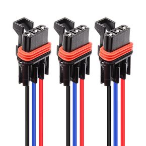 16Awg Pulse Power Plug Connector Pigtail Fit for Polaris Ranger XP 1000 & RZR RS1 Pro & General 2018 2019 2020 2021-Pulse Bar Wire Harness 3 Pack