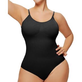 Bodysuit for Women - Seamless Sculpting Thong Body Shaper Tank Top Shapewear for Women Tummy Control Thong Dupes