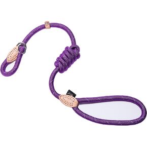 Puppy Pet Cat Dog Leash Collar Basic Accessories Reflective Retractable Dog Rope Pet Traction Belt 5FT(Medium 0.39IN, 24-66LB, Purple)