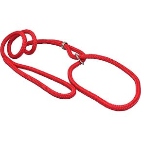 Dog Show Lead Braided Tubular Nylon 52" Long (Small: diam 1/4"(6mm), Black)