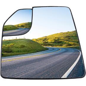Passenger Side Mirror Replacement for Ford F150 2015 2016 2017 2018 2019 2020 - Convex Mirror Glass, Right Side Rear View Mirror with Heated (FL3Z-17K707-B)