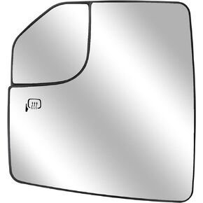 Right Passeger Side Heated Mirror Glass Replacement with Backing Fit for Ford F150 Pickup 2015 2016 2017 2018 2019 2020 Replace FL3Z17K707L Defrost and Fog