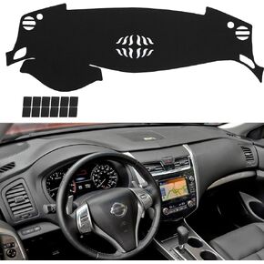 Dashboard Dash Cover Flannel Dash Mat Custom Compatible with 2013-2018 Nissan Altima Anti-Glare, Anti-Reflection, No Peculiar Smell - Only for Mfr Body Code: L33
