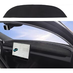 Dashboard Cover for Tesla Model 3/Y, Flannel Dashboard Pad Dash Mat Compatible with Tesla Model Y Model 3 2017-2021 2022 2023 Dashboard Decorative Interior Auto Accessories