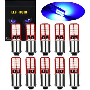 YEORO BA9S BA9 T4W 53 57 1895 64111 LED Bulbs 200LM Super Bright 24-SMD 3014 Chips LED Lamp for License Plate side door Interior Map Dome Parking City Dashboard Light,Xenon White.(10-Pack)