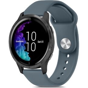 أشرطة Vancle متوافقة مع Garmin Venu 2 Plus/Venu Sq/Venu، Garmin Vivoactive 5 / Vivoactive 3، Forerunner 645/245 Music، حزام بديل رياضي من السيليكون الناعم للنساء والرجال